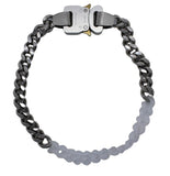1017 ALYX 9SM Men's Metal Nylon Silver Transparent Chain Necklace OS NEW RRP340