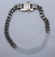 1017 ALYX 9SM Men's Metal Nylon Silver Transparent Chain Necklace OS NEW RRP340