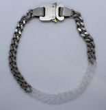 1017 ALYX 9SM Men's Metal Nylon Silver Transparent Chain Necklace OS NEW RRP340