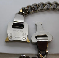 1017 ALYX 9SM Men's Metal Nylon Silver Transparent Chain Necklace OS NEW RRP340