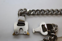 1017 ALYX 9SM Men's Metal Nylon Silver Transparent Chain Necklace OS NEW RRP340