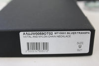 1017 ALYX 9SM Men's Metal Nylon Silver Transparent Chain Necklace OS NEW RRP340