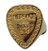 VERSACE Ladies Gold Tone Medusa Plectrum Signet Ring IT11/K1/2 NEW RRP230