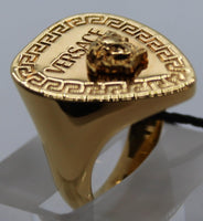 VERSACE Ladies Gold Tone Medusa Plectrum Signet Ring IT11/K1/2 NEW RRP230