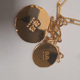 BY ALONA Gold Pandora Lariat White Sapphire Chain Coin Necklace NEW RRP 220