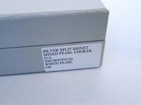 SWEETLIMEJUICE Men's Sterling Silver Split Signet Pearl Necklace OS NEW RRP320
