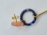 IUO Ladies Multi-Coloured Gold Plated Large Oval Drop Earrings OS NEW RRP100