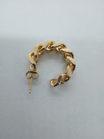 ROSANTICA Ladies Gold Tone Comedy Chain Pearl Hoop Earrings One Size NEW