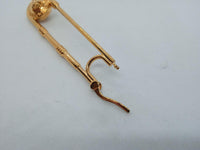 VERSACE Ladies Gold-Plated Brass Coin Drop Safety Pin Earrings One Size NEW