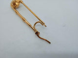 VERSACE Ladies Gold-Plated Brass Coin Drop Safety Pin Earrings One Size NEW