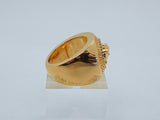 VERSACE Men's Gold Greca Detail Medusa Head Signet Ring Size IT15/UK N NEW