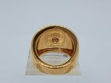 VERSACE Men's Gold Greca Detail Medusa Head Signet Ring Size IT15/UK N NEW