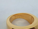 VERSACE Men's Gold Greca Detail Medusa Head Signet Ring Size IT15/UK N NEW