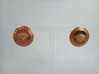VERSACE Ladies Gold-Tone Tribute Medusa Greca Stud Earrings One Size NEW