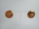 VERSACE Ladies Gold-Tone Tribute Medusa Greca Stud Earrings One Size NEW