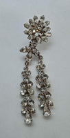 JENNIFER BEHR Ladies Aubrey Silver Tone Crystal Drop Earrings OS NEW RRP610