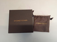 SYDNEY EVAN Ladies 14K Gold Small Diamond Starburst Hoop Earrings NEW RRP980