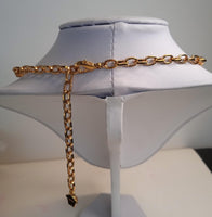 VERSACE Ladies Gold Tone Medusa Faux Pearl Drop Choker Necklace OS NEW RRP830