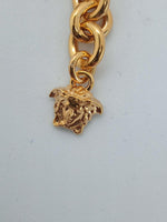 VERSACE Ladies Yellow Gold Medusa Head Coin Chain Link Bracelet OS NEW RRP 830