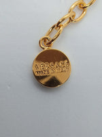 VERSACE Ladies Yellow Gold Crystal La Medusa Greca Bracelet One Size NEW RRP 370
