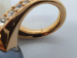 VERSACE Ladies Gold & Black Medusa Double Pearl Wrap Ring IT9 UK J NEW RRP 350