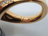 VERSACE Ladies Gold & Black Medusa Double Pearl Wrap Ring IT11 UK L NEW RRP 350