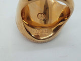 VERSACE Mens Yellow Gold Plated Medusa Crystal Signet Ring IT19 UK R NEW RRP 300