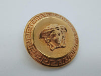 VERSACE Ladies Tribute Gold-Plated Medusa Embossed Earrings OS NEW RRP 300
