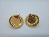 VERSACE Ladies Tribute Gold-Plated Medusa Embossed Earrings OS NEW RRP 300