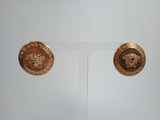 VERSACE Ladies Tribute Gold-Plated Medusa Embossed Earrings OS NEW RRP 300