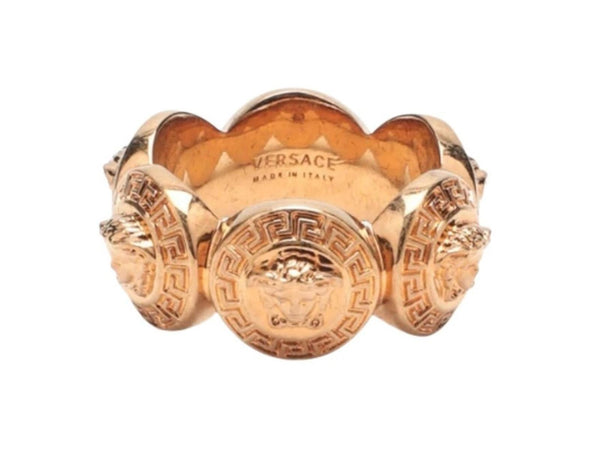 VERSACE Ladies Gold-Tone 6-Coin Medusa Tribute Ring Size 13/UK L RRP130 NEW