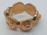 VERSACE Ladies Gold-Tone 6-Coin Medusa Tribute Ring Size 13/UK L RRP130 NEW