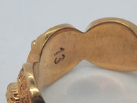 VERSACE Ladies Gold-Tone 6-Coin Medusa Tribute Ring Size 13/UK L RRP130 NEW