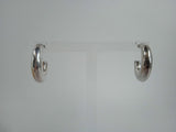 LOREN STEWART Ladies Sterling Silver Pompas Medium Hoop Earrings One Size NEW