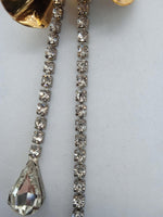 STERLING KING Ladies Gold-Plated Sylvia Crystal Drop Earrings One Size NEW