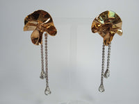 STERLING KING Ladies Gold-Plated Sylvia Crystal Drop Earrings One Size NEW