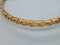 VERSACE Ladies Gold-Plated Greca Faux Pearl Large Hoop Earrings One Size NEW
