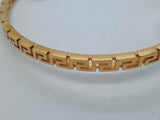 VERSACE Ladies Gold-Plated Greca Faux Pearl Large Hoop Earrings One Size NEW