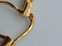VERSACE Ladies Gold-Plated Greca Faux Pearl Large Hoop Earrings One Size NEW