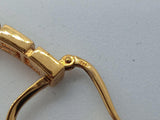 VERSACE Ladies Gold-Plated Greca Faux Pearl-Detail Large Hoop Earrings OS NEW