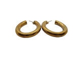 LAURA LOMBARDI Mini Curve Hoop Earrings Gold Tone Brass Lightweight OS NEW RRP80