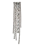 AREA Ladies Silver-Tone Baguette Crystal Fringe Single Hair Clip One Size NEW