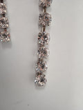 AREA Ladies Silver-Tone Baguette Crystal Fringe Single Hair Clip One Size NEW