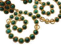 SYLVIA TOLEDANO Ladies Green Flower Candies Malachite Earrings NEW RRP155