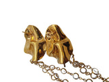 STERLING KING Ladies Frida Gold Tone Crystal Fringe Drop Earrings OS NEW RRP360