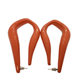 CHLOE Kiss Hoop Earrings Radiant Glazed Orange Ladies One Size NEW RRP150