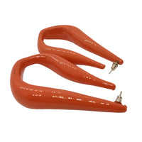 CHLOE Kiss Hoop Earrings Radiant Glazed Orange Ladies One Size NEW RRP150