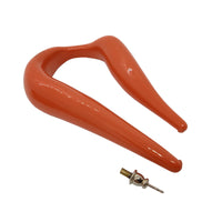 CHLOE Kiss Hoop Earrings Radiant Glazed Orange Ladies One Size NEW RRP150