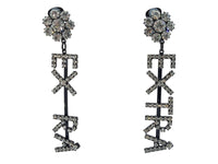 ASHLEY WILLIAMS Ladies Silver Crystal Extra Clip On Earrings OS RRP150 NEW