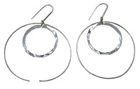 ISABEL MARANT Glass Round Hoop Earrings Circle Silver Tone/Clear One Size NEW